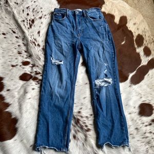 Abercrombie & fitch curve love jeans. Ankle straight ultra high rise